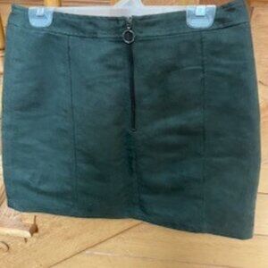 Royal Pine Suede Aline Mini Skirt 8
